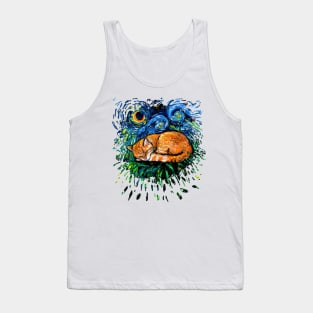 Orange Tabby Night Tank Top